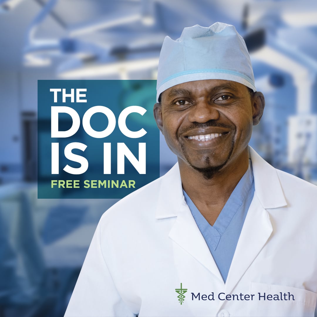 The Doc is in, free seminar. O. Raphael Nwanguma, M.D., FACS, Bariatric Surgeon; Roshni Venugopal, M.D., Bariatric Surgeon