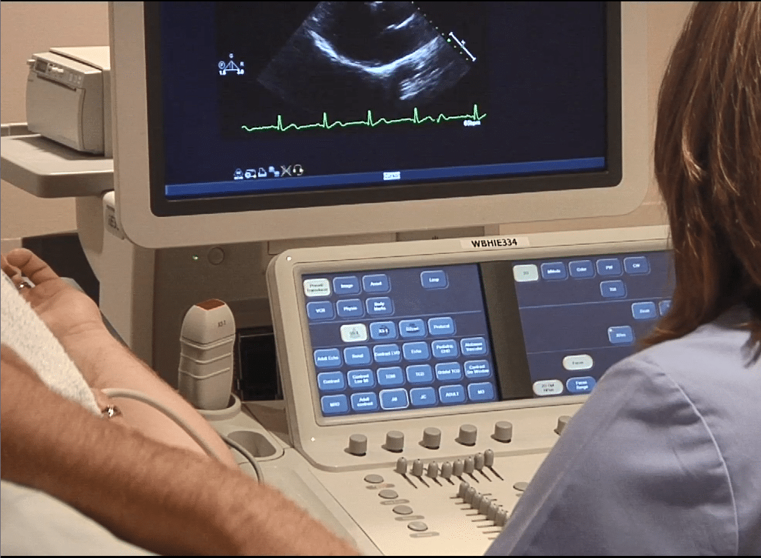 Image of an abdominal aortic ultrasound